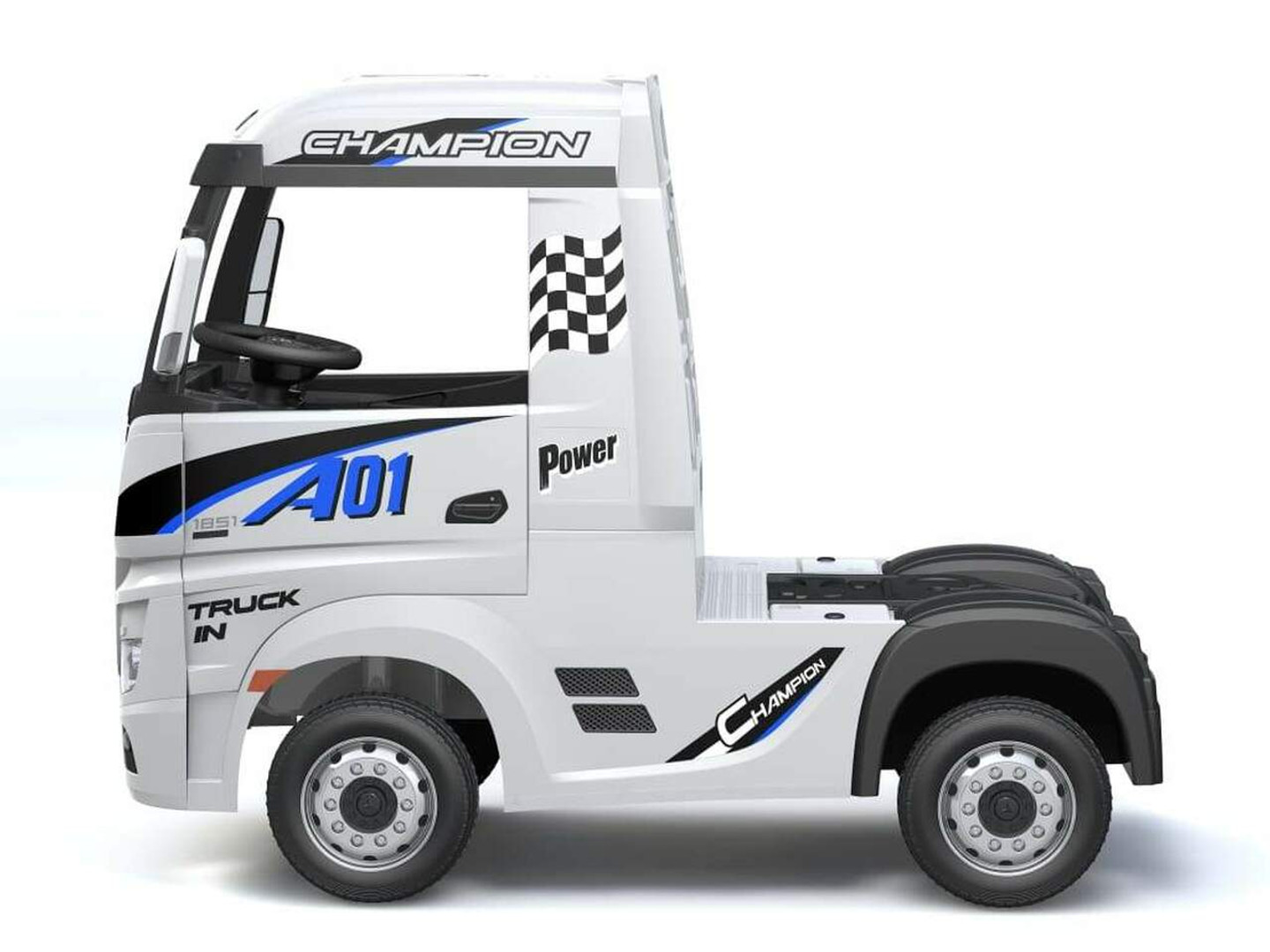 Licensed Mercedes Benz Actros White 24V Electric Ride On Truck - Image 3