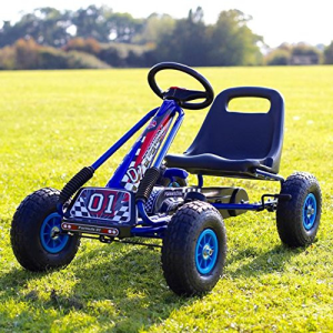 Zoom Rubber Wheel Go Kart (Blue)