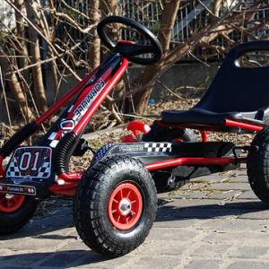 Zoom Rubber Wheel Go Kart (Red)