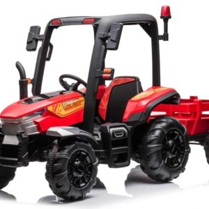 AgriPow 24V Electric Ride On Tractor with Trailer Red
