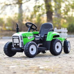 MX Green 12V Electric Tractor Trailer