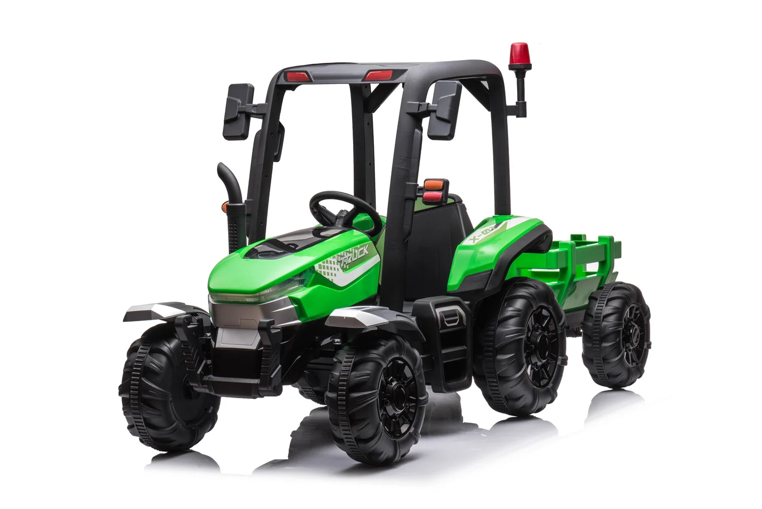 AgriPow 24V Electric Ride On Tractor with Trailer Green