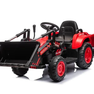 MX 12V Tractor, Trailer & Front Loader (Red)